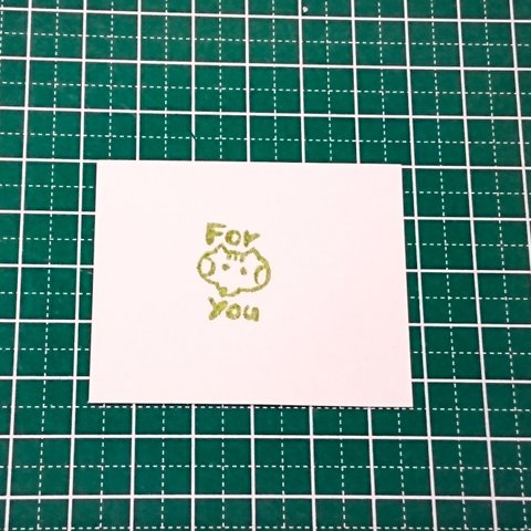 消しゴムはんこ☆ネコ＊For you☆