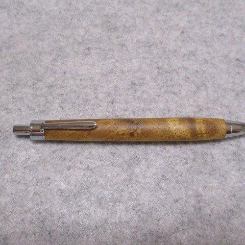 御蔵島桑　金桑　縮み杢　椿油仕上げ　木軸ボールペン