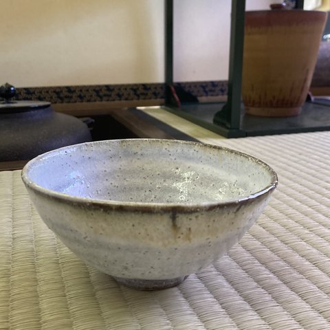 唐津粉引き抹茶茶椀