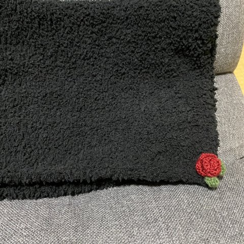 薔薇付き膝掛け🌹