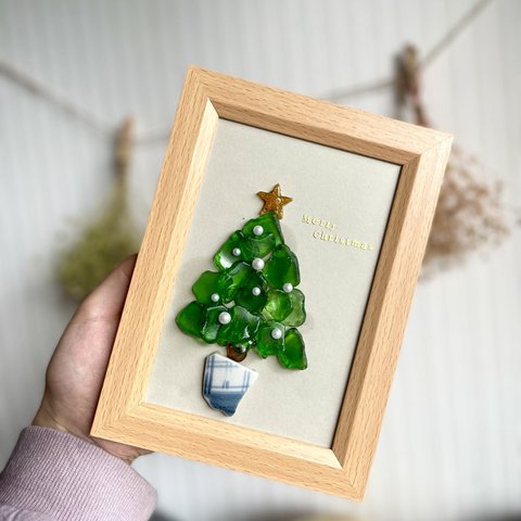 シーグラスアート~クリスマスツリー~