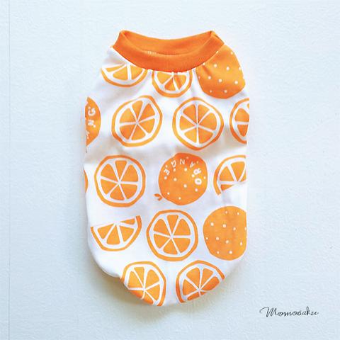 犬服/猫服*ビタミンカラーのオレンジタンク