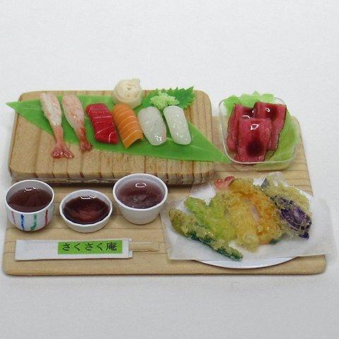 『握り寿司と天ぷらセット～♪ 』（ミニチュアフード）a40