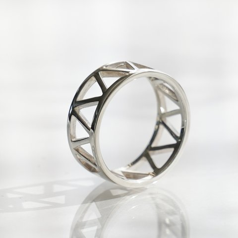 Triangle Openwork RING / SV925 ≪送料無料≫