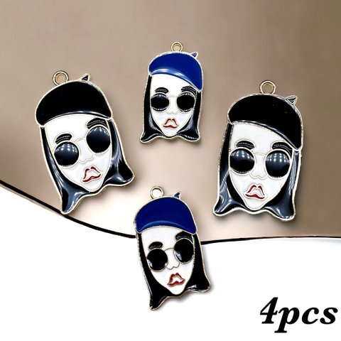 【chmm7135knz】【4個】Beret Girl Charm