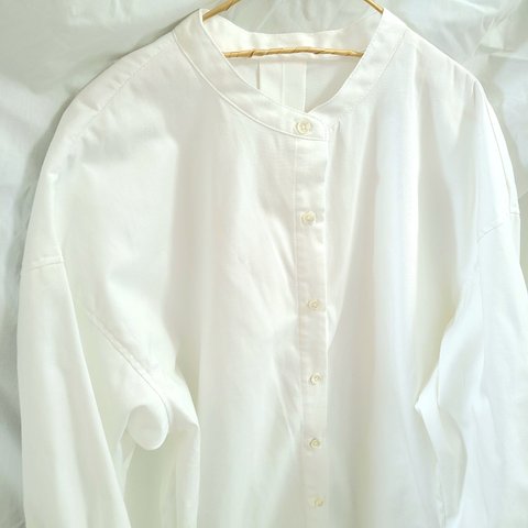 コットン100％★白ロングシャツ