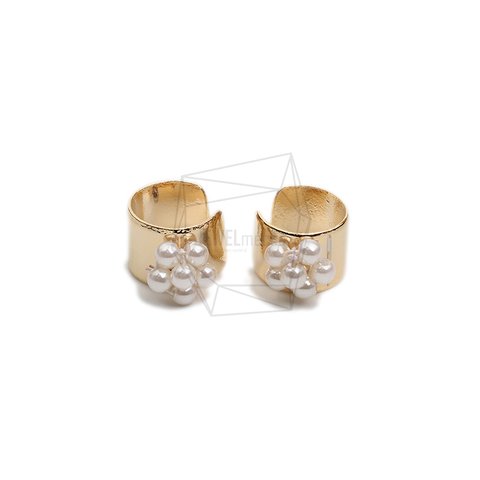 ERG-1939-G【2個入り】パールラウンドイヤーカフ/Pearl Round Earcuffs Earrings