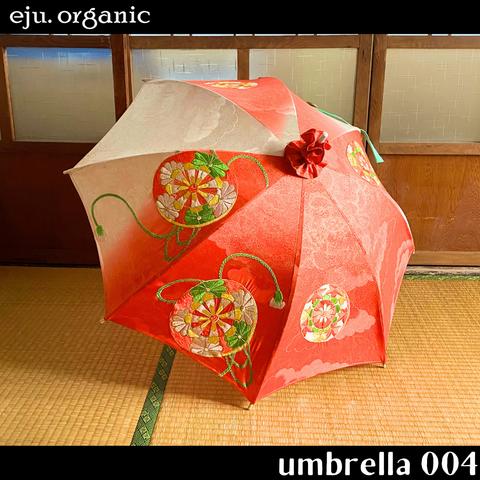 【kimono umbrella 004】着物傘、着物日傘、parasol、七五三、絹、シルク、傘、日傘、インテリア