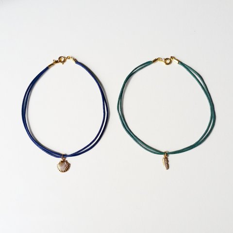 ＊autumncolor cord bracelet or anklet＊
