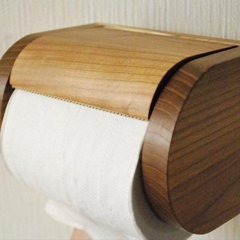 シングル木製トイレットペーパーホルダー【エンジュ】現品