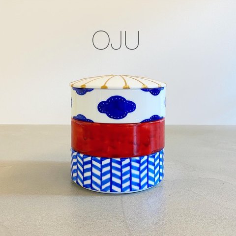 【受注生産】OJU-木瓜-    陶器三段重