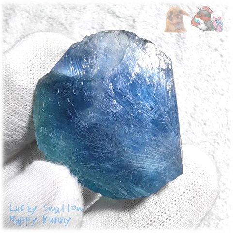 ◆ 秘蔵品 宝石質 特殊希少カラー ブルーフローライト 欠片 結晶 蛍石 原石 No.4916