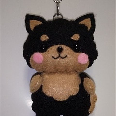 【完売】ハンドメイド　フェルト　動物さんのストラップ・ブローチ114　ポメラニアンさん３