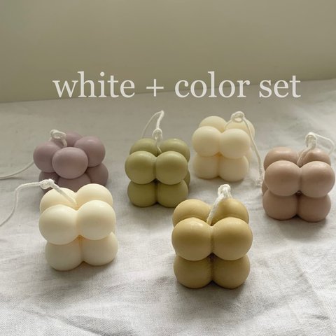 2個セット⁂【 mini cube candle set 】インテリア　キャンドル　ソイキャンドル  韓国　結婚式　ウェルカムスペース　クリスマス　プレゼント　ギフト　バレンタイン　キューブ　ボンボン