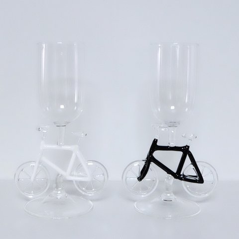 自転車のグラス　white