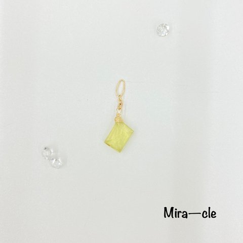 14kgf★天然石【シトリン】ペンダントトップ～Mira-cle～