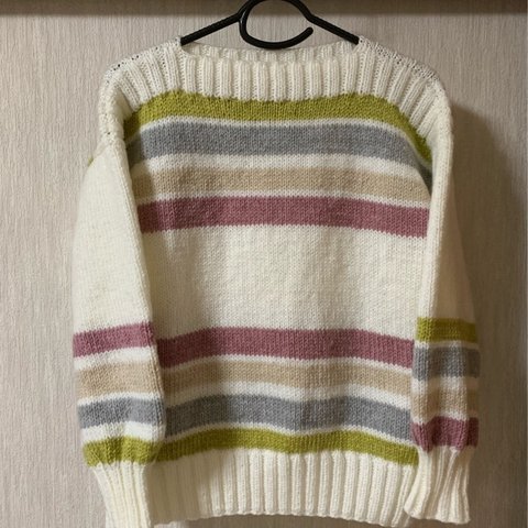 メランジ毛糸のレディースセーター