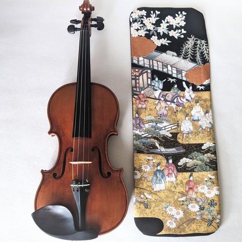 平安絵巻 /silk violin blanket/長方形 バイオリンケース中敷きマット