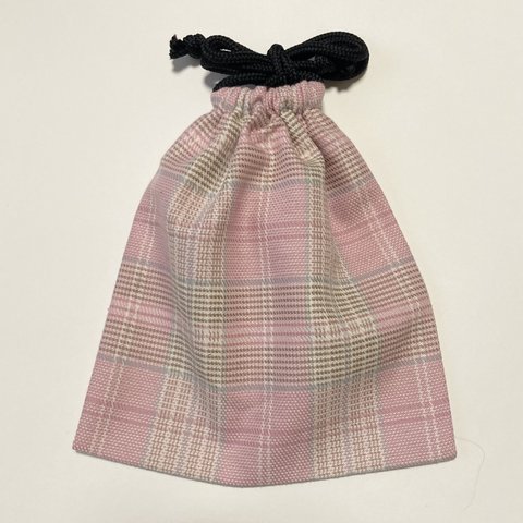 SALE!播州織・桜色の巾着袋