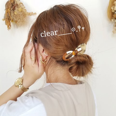 簡単挟むだけ🍁高見えヘアアクセ✴️ヘアクリップ