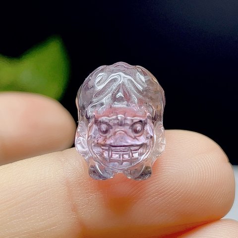 【超美品】貔貅　ヒキュウ　アメジスト　紫水晶　置物　天然石　穴なし　2