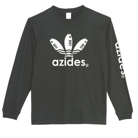 ［azides］袖プリント(大)ロンT アジデス 長袖Tシャツ 