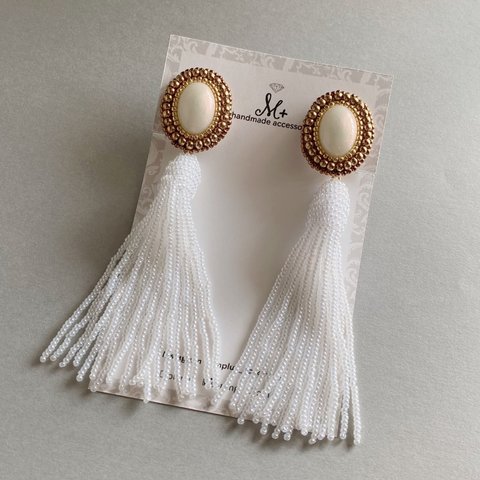 【再販】2way pearl beadstassel  Earring