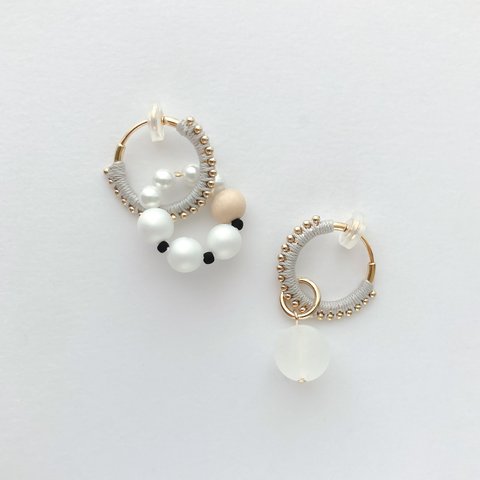 HOOP EARRING:「Snow」fog 2way