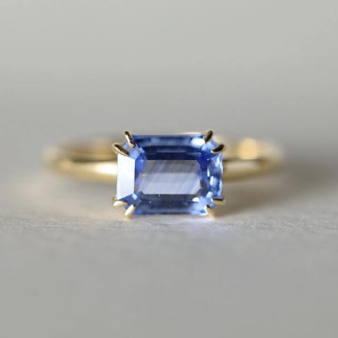 【11号】一点物〈one-off〉K18◇バイカラーサファイアリング　1.86ct 18金 指輪〈one off_49〉