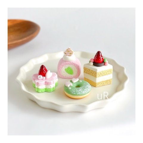 【数量限定】ひなまつりセット［雛祭り|桃の節句|ホットケーキ|パンケーキ|ロールケーキ|桜|春|さくら|サクラ|抹茶|ショートケーキ|ドーナツ|イチゴ|苺|クレイケーキ|食品サンプル|ミニチュア］