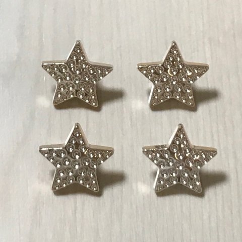 ANTIQUE GOLD STAR PLASTICS BUTTON CABOCHONS PLASTICS