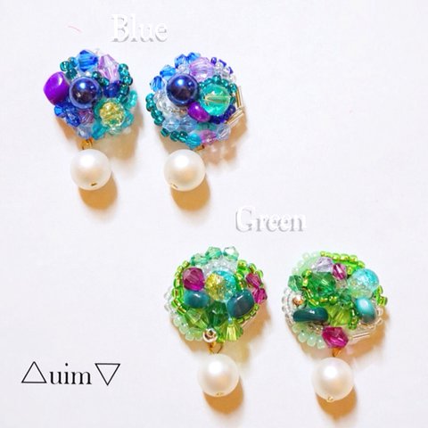 Flower Gardenピアス(Blue)