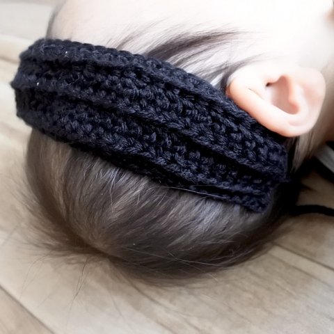 男の子でも使いやすい！黒いヘアバンド　ヘアアクセサリー