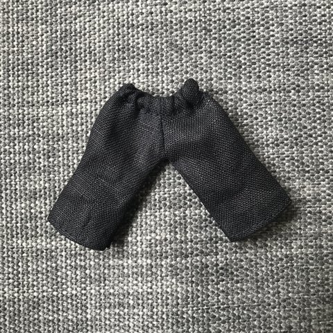 オビツ11 上質な麻のバギーパンツ　black