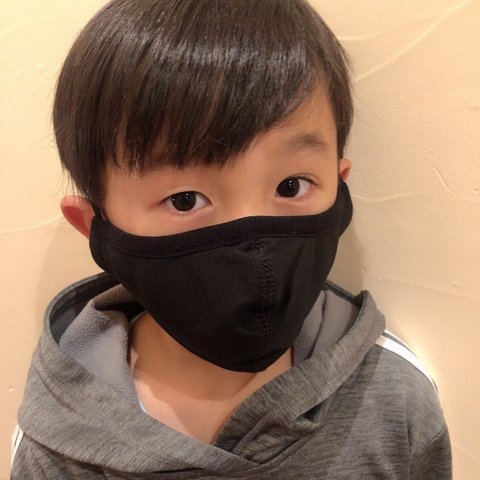 【Sサイズ】銅繊維入りマスク3枚組【黒】