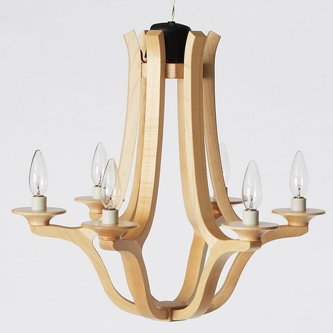 木のシャンデリア / Wooden chandelier / 木のランプ