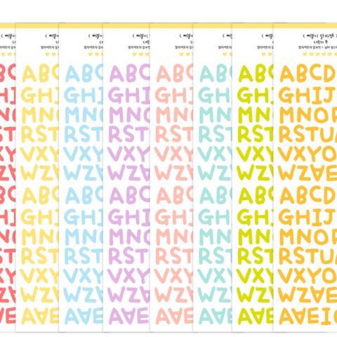 韓国 mellee factory  アルファベットステッカー8枚セット