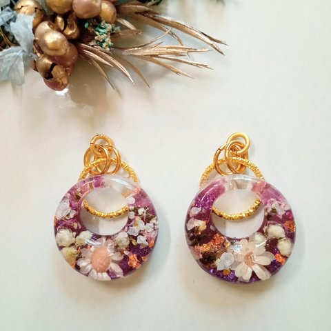 ベルベットの花束💐✧*。ピアス/イヤリング