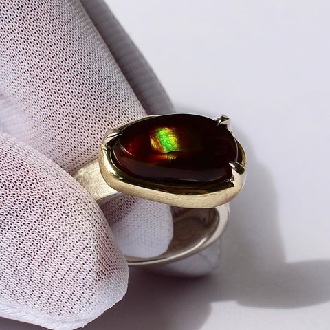 Fire Agate / K10YG, SV925