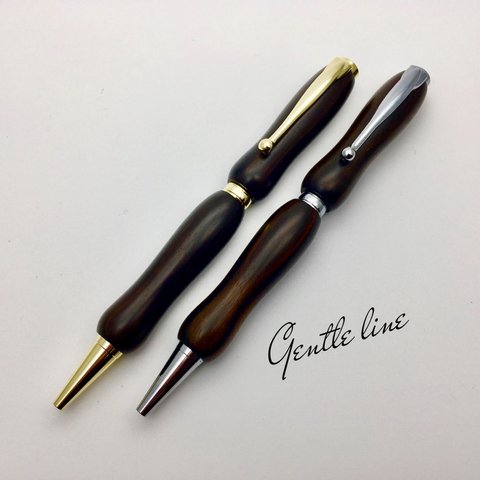 Gentle line 黒檀 コクタン ボールペン 大切な方へのプレゼントやギフトに♪ 名入れ可【送料無料】