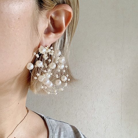 パールシャワー　ピアス/イヤリング