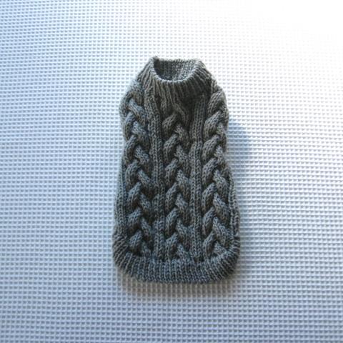 犬セーター　なわ編みのセーター　(男の子用)2