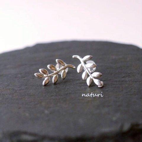 【feuille】sv925 leaf pierce Ⅱ (2pcs) 