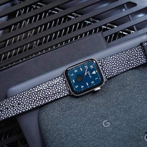 【高級革使用】スティングレイ　エイ革　Applewatchベルト　腕時計 バンド　本革
