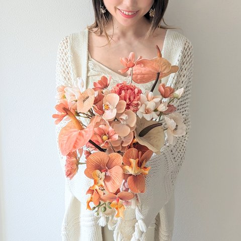 bouquet no.3 胡蝶蘭 アンスリウム　コスモス　ジャスミン