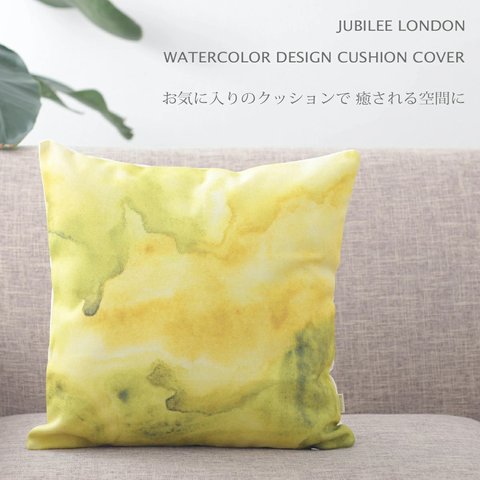 Jubilee リネンクッションカバー ウォーターカラーデザイン タイダイ柄 グラデーション jubileecushionse2215a