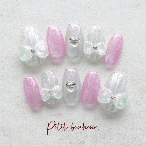 しゃぼんリボン🎀バカラnail