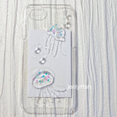 クラゲのスマホケース♡ 透明感 全機種対応 海月 iPhone Android クリアケース 