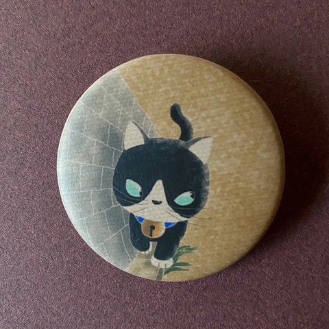 「猫のハッチ」の 缶バッジ　☆　PUN is a CAT