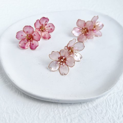 和の花〜桜・桃・梅〜   ピアス/イヤリング